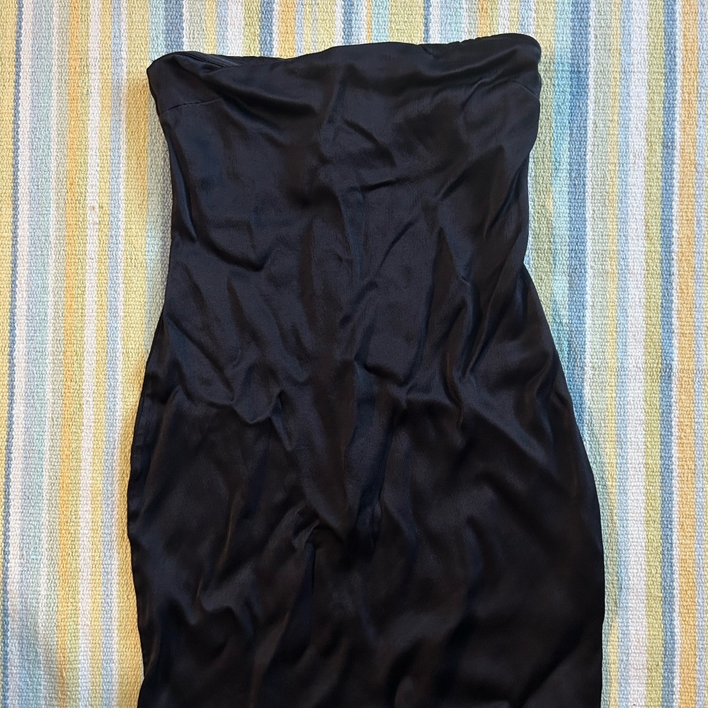 Black Strapless Mini Dress